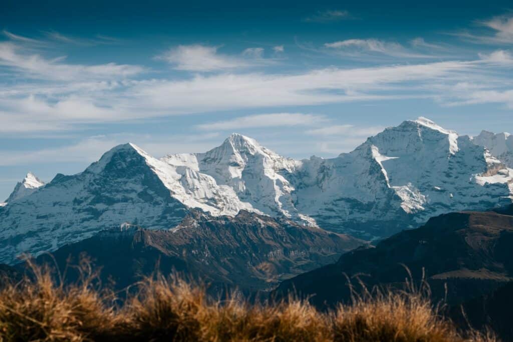 The iconic peaks from Eiger, Mönch and Jungfrau