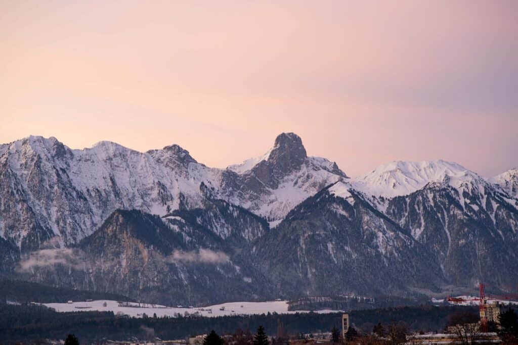 The Stockhorn mountain in winter