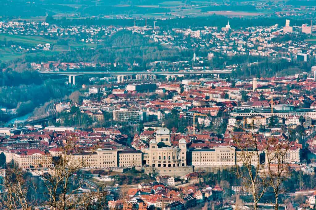 View of Bern city with the Bundeshaus