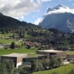 Grindelwald Terminal and village in the background in summer