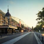 Interlaken Hoehweg street with Grand Hotel Victoria