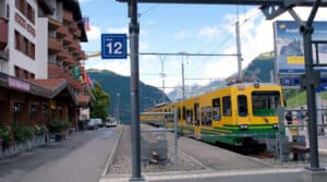 Train station in Grindelwald village