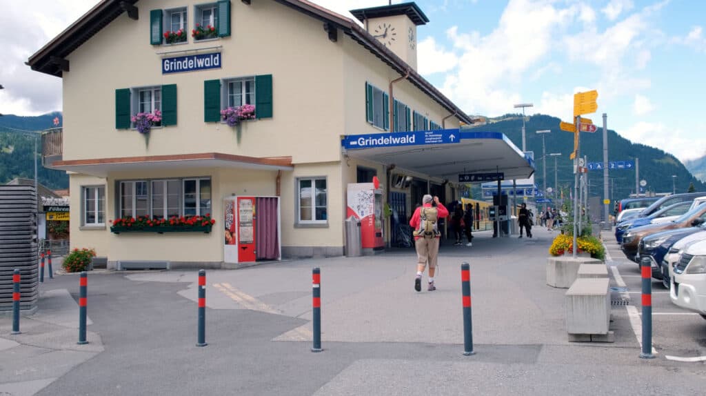 Train station in Grindelwald village