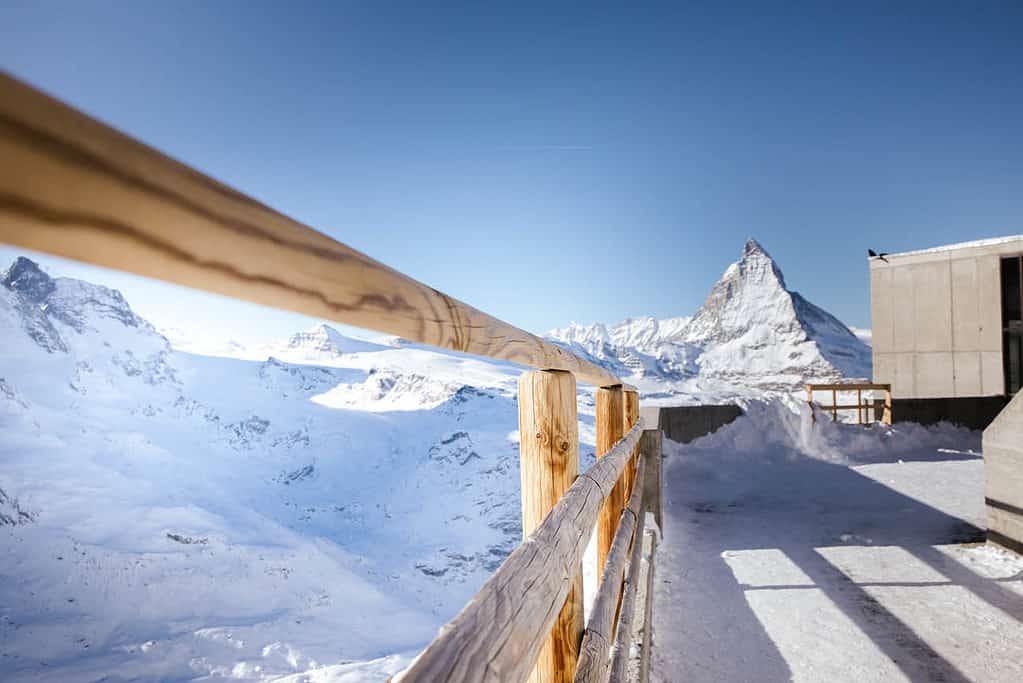 Viewing Platform at the Gornergrat with the Matterhorn in the Background
