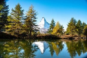 Scenic view on the Five Lakes Hike in Zermatt