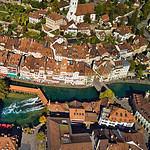 Old town of thun seen from above