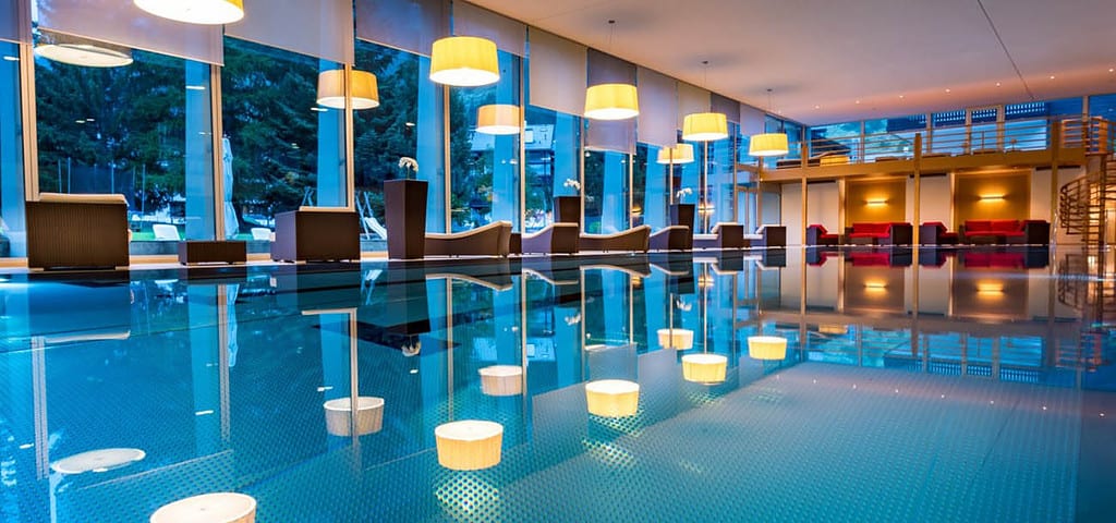 Indoor Pool at a zermatt hotel