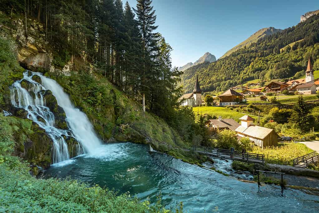 Jaun - Beautiful Waterfall in switzerland