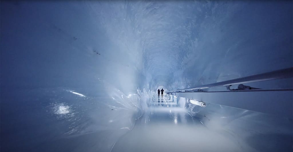 The ice palace tunnel at jungfraujoch
