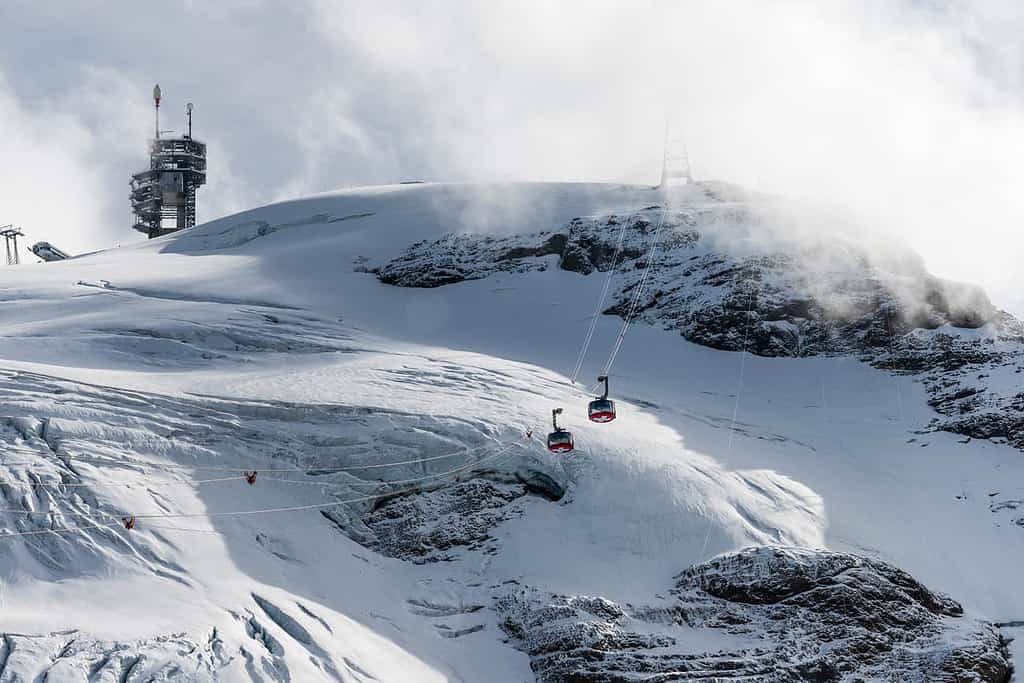 The rotair gondola leading up to titlis